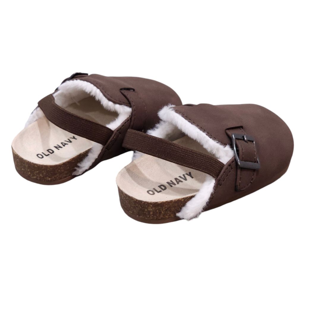 Old Navy - Brown Baby Cozy Faux-Suede Clog Shoes, 6-12 m