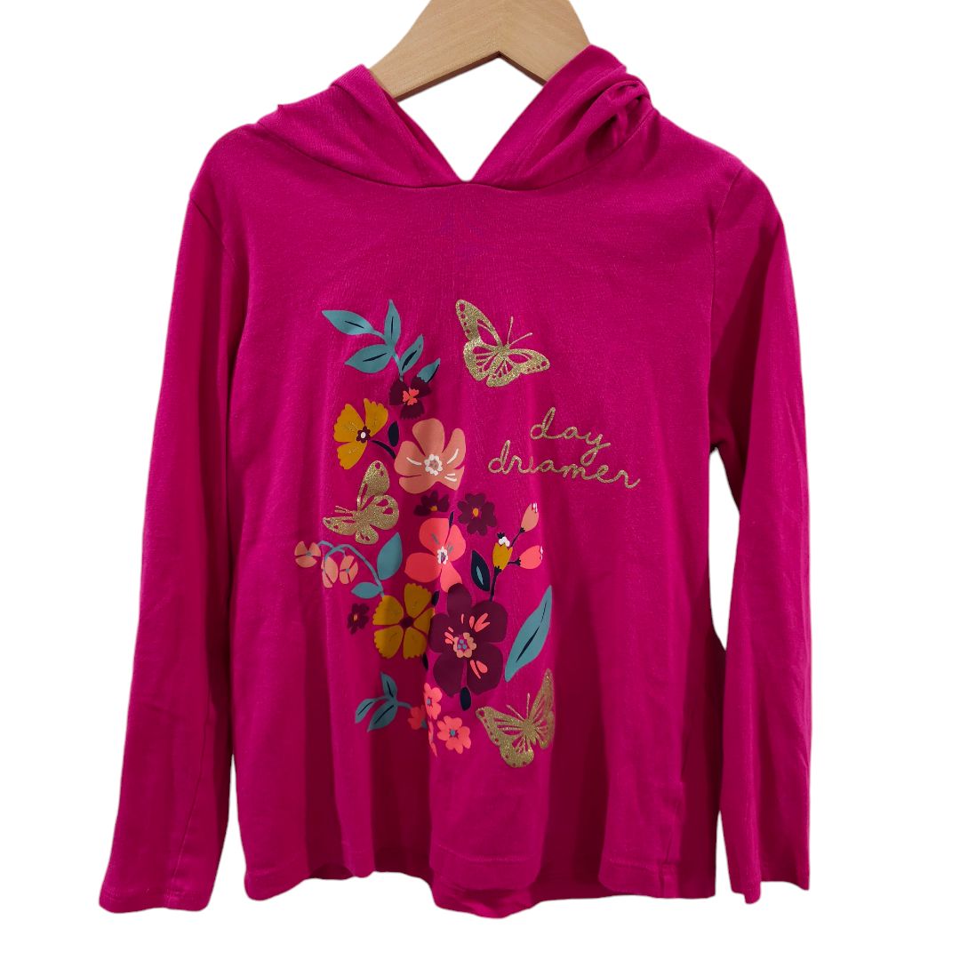 Sudadera con capucha y manga larga en color rosa "Day Dreamer" de Carter's, 7/7A