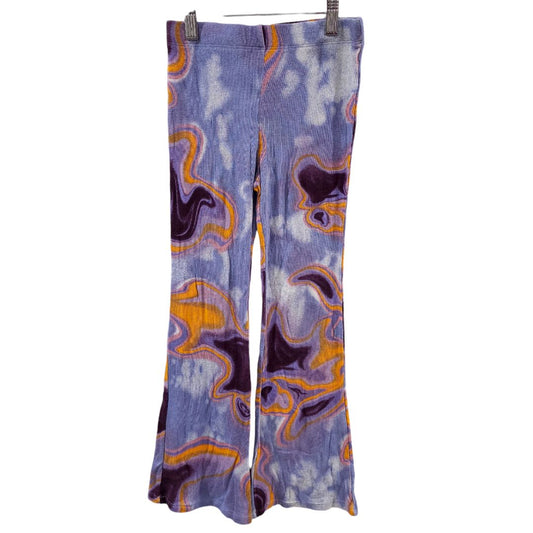 Art Class - Blue High Rise Swirl Print Flare Knit Pants, 6/6X