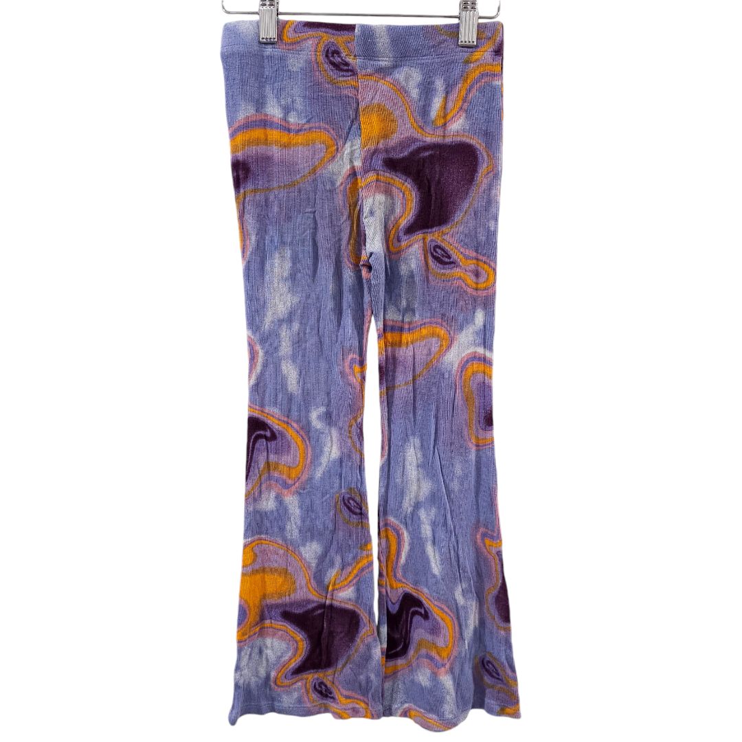 Art Class - Blue High Rise Swirl Print Flare Knit Pants, 6/6X