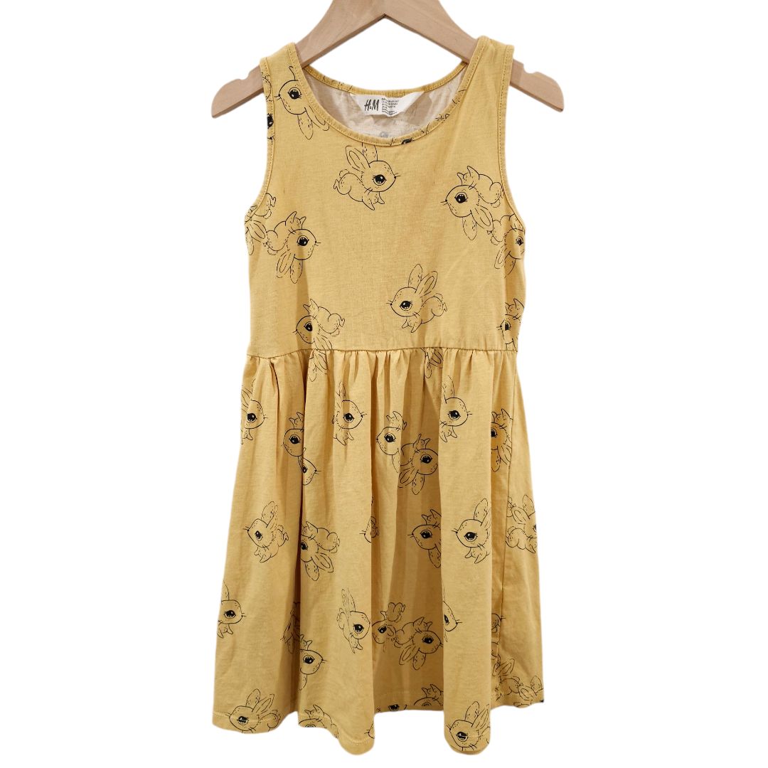 H&M - Yellow Bunnies Jersey Dress, 6/7