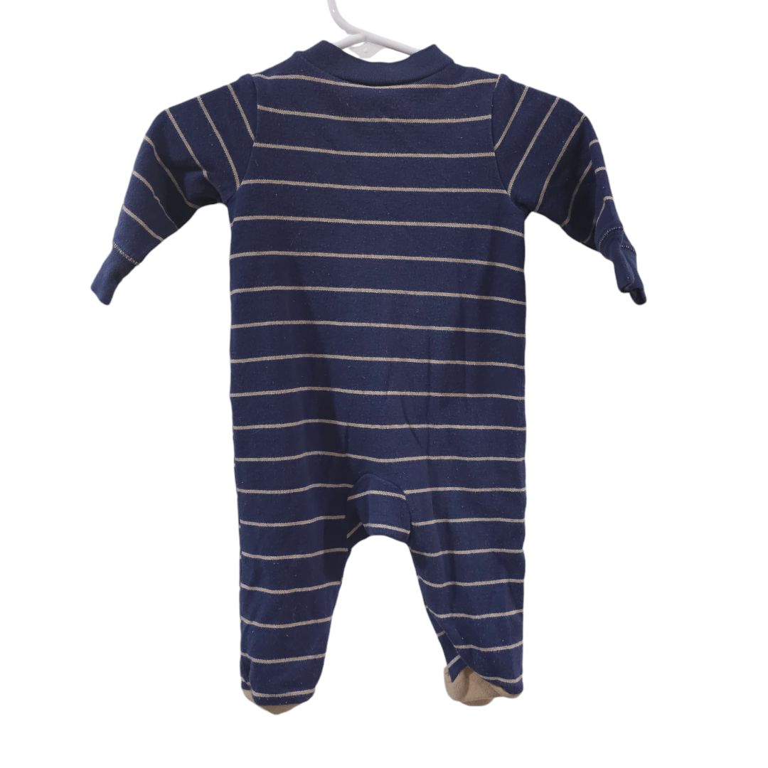 Carter's - Blue Striped Squirrel Footed Pajama, 3 m