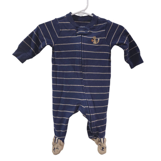 Carter's - Pijama con patas de ardilla de rayas azules, 3 m