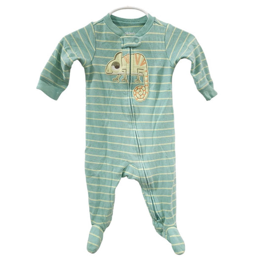 Carter's - Blue Striped Chameleon Footed Pajama, 6 m