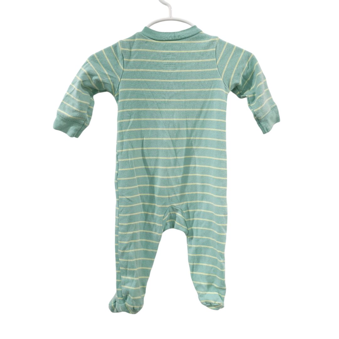 Carter's - Blue Striped Chameleon Footed Pajama, 6 m