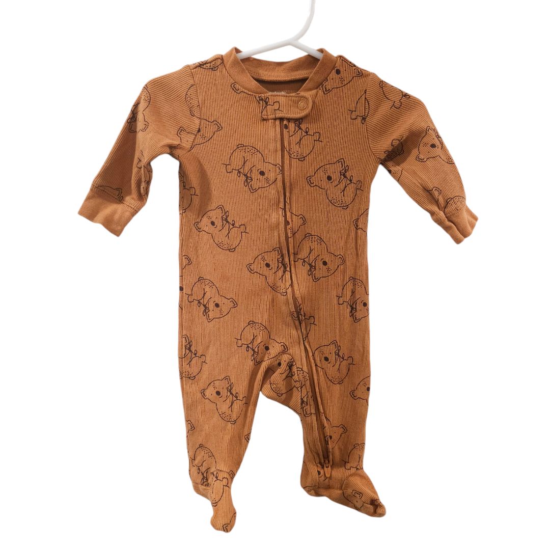 Carter's - Brown Ribbed Koala Print Footed Pajama, 3 m