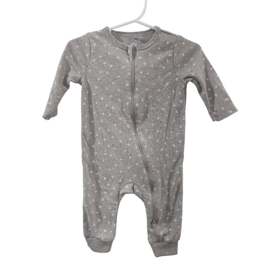 Cloud Island - Gray Pattern Footed Pajama, 3-6 m