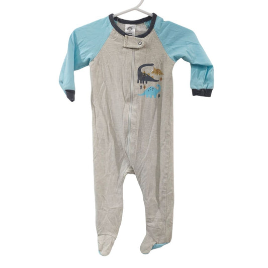 Gerber - Blue Dinosaur Footed Pajama, 3-6 m