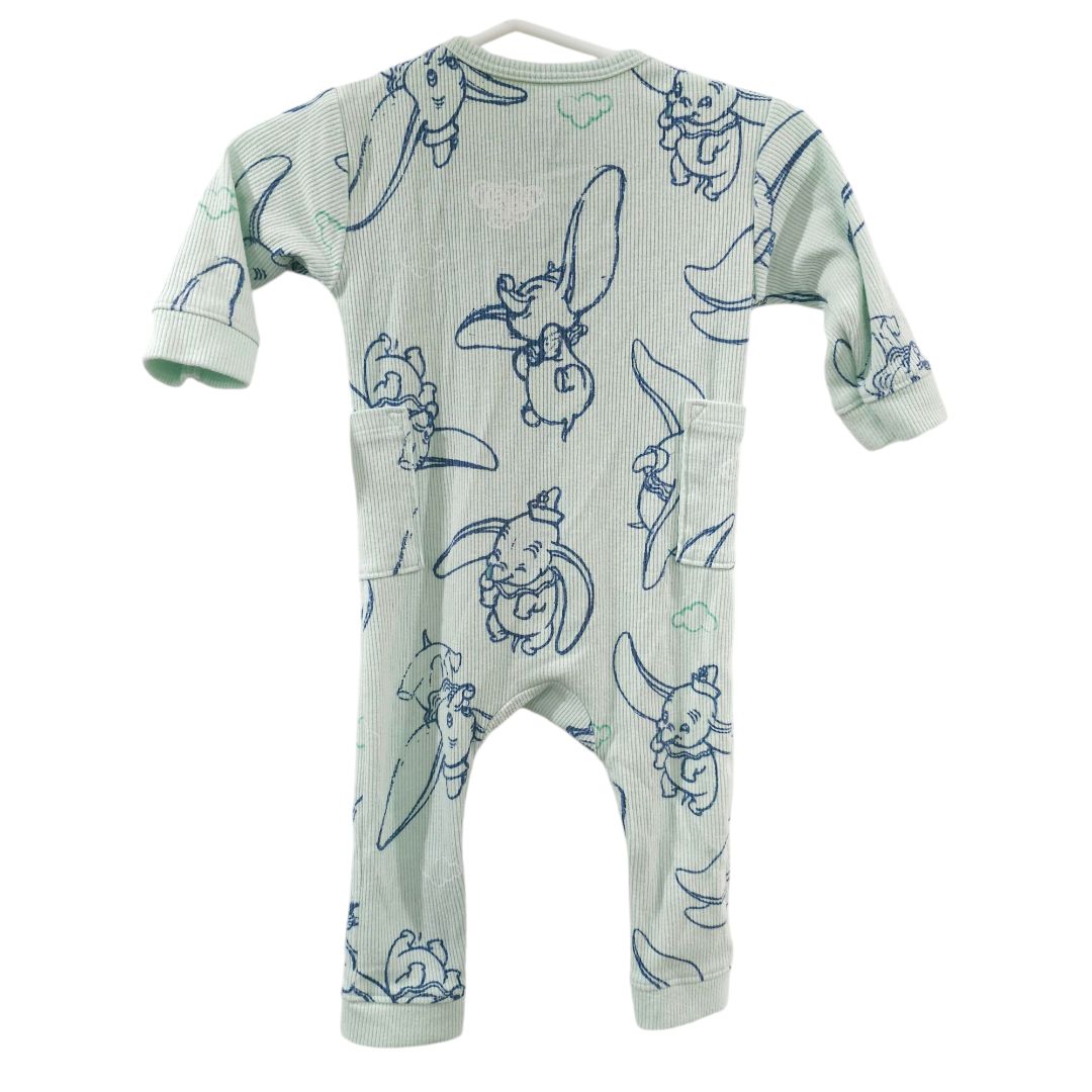 Jumping Beans - Green Disney's Dumbo Ribbed Jumpsuit, Newborn