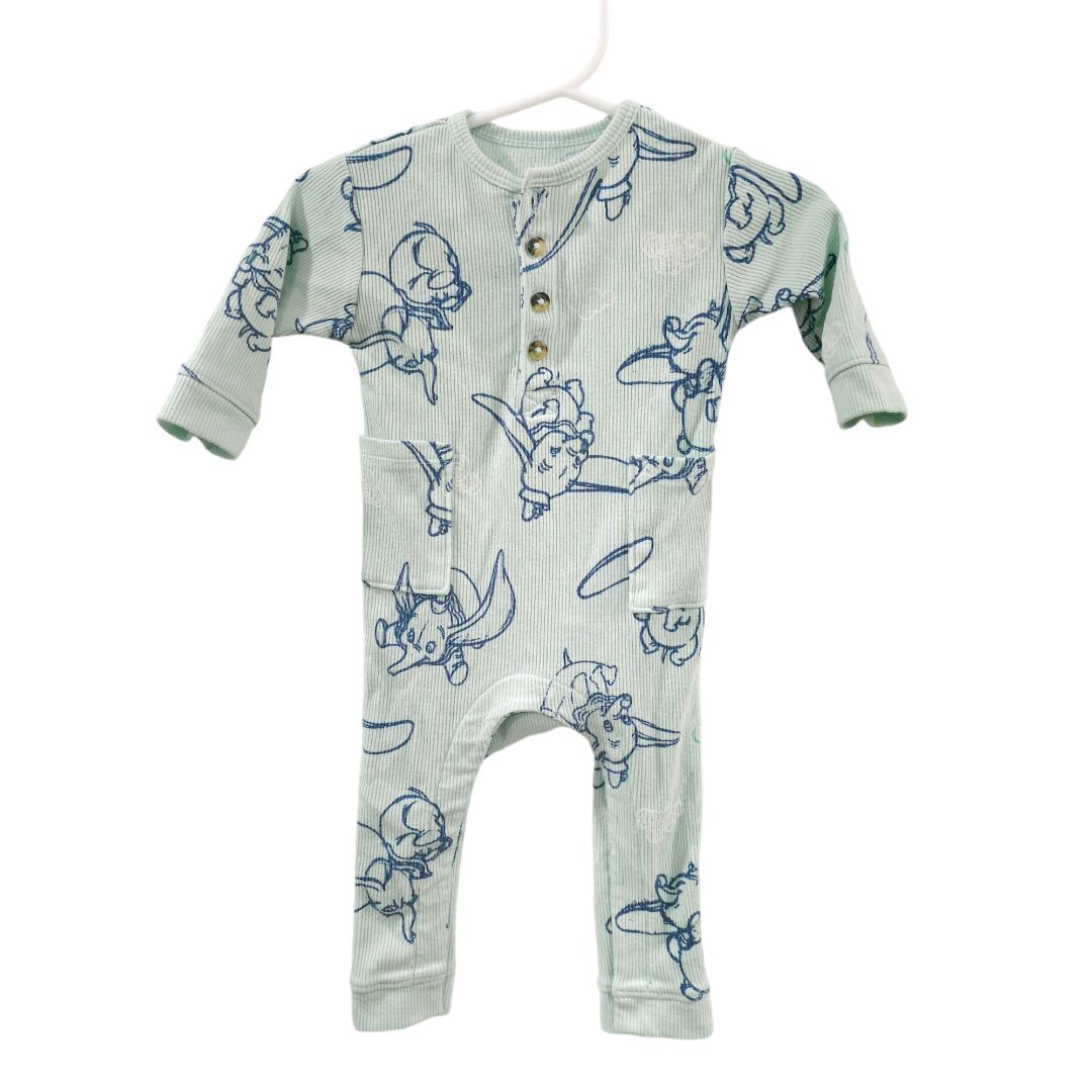 Jumping Beans - Green Disney's Dumbo Ribbed Jumpsuit, Newborn