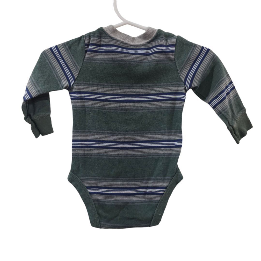 Carter's - Green Striped Shirt and Gray Pants Set, 3 m