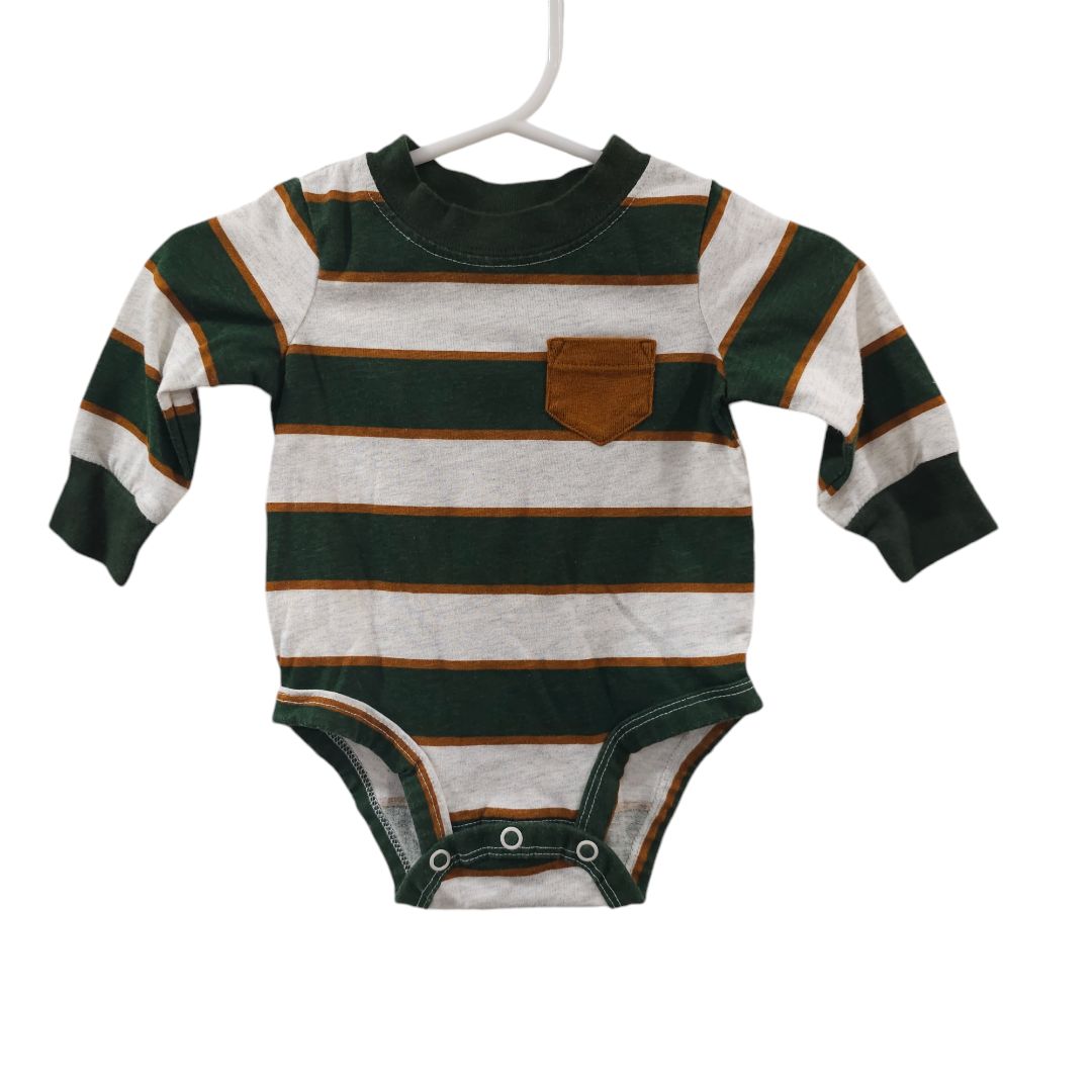 Carter's - Green Striped Long Sleeve Pocket Bodysuit and Pants Set, 3 m