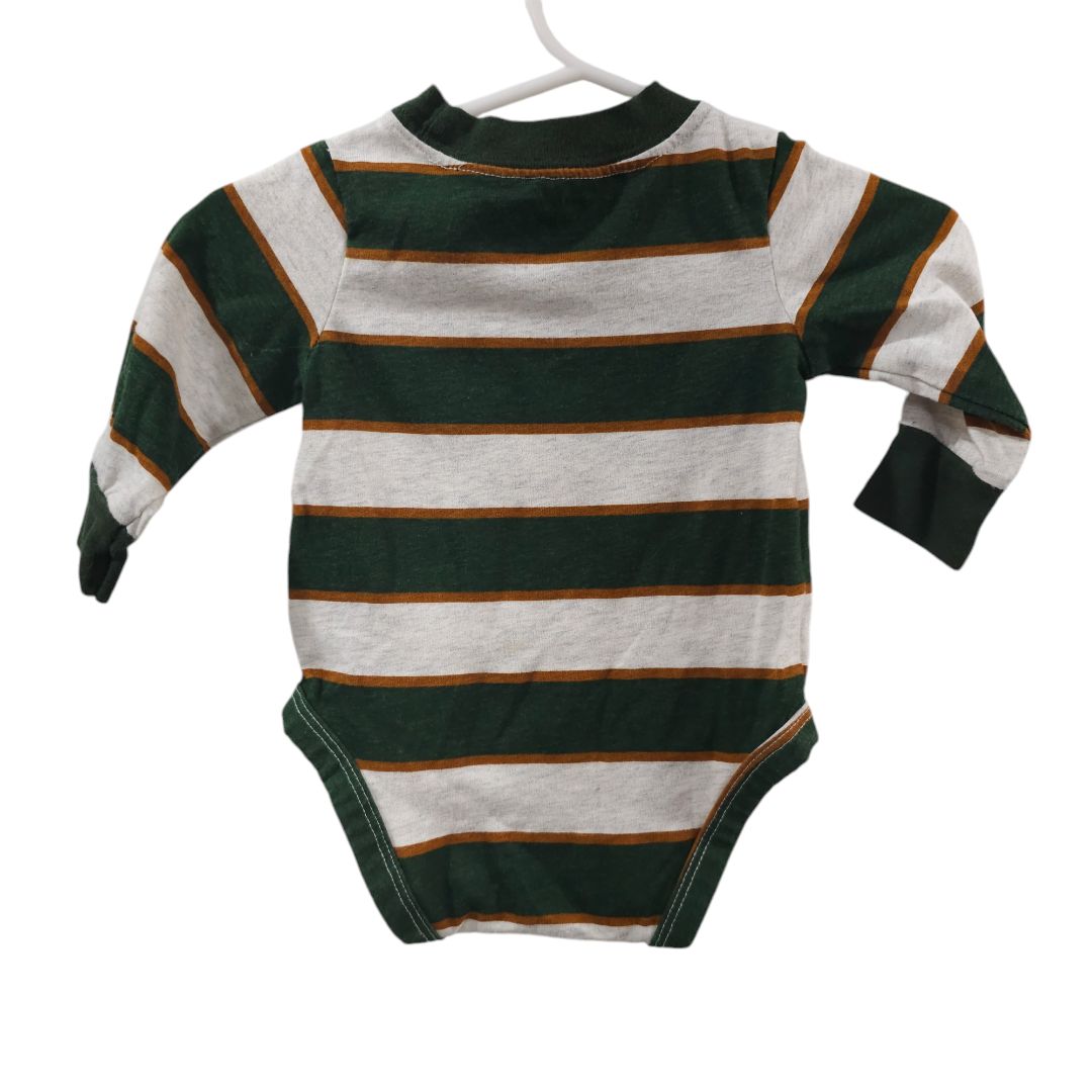 Carter's - Green Striped Long Sleeve Pocket Bodysuit and Pants Set, 3 m