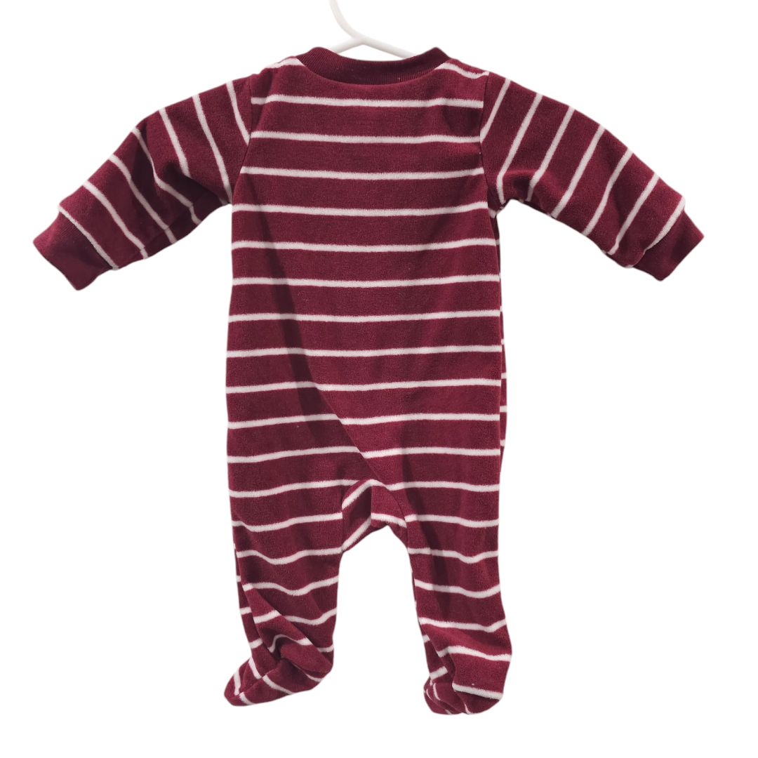 Carter's - Red Striped Fox Pajama, Newborn