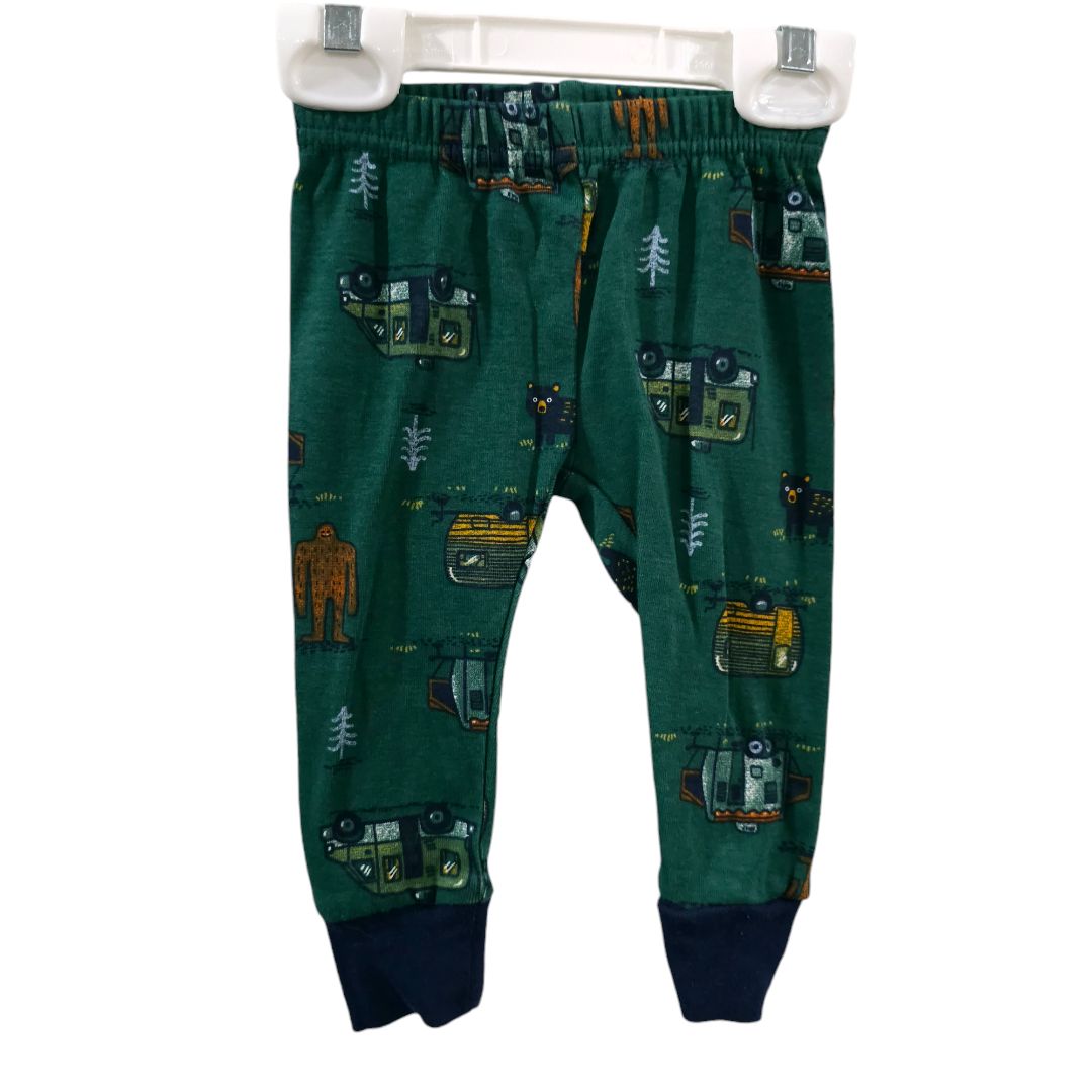 Carter's - Green Two Piece Camping Big Foot Pajama, 6 m