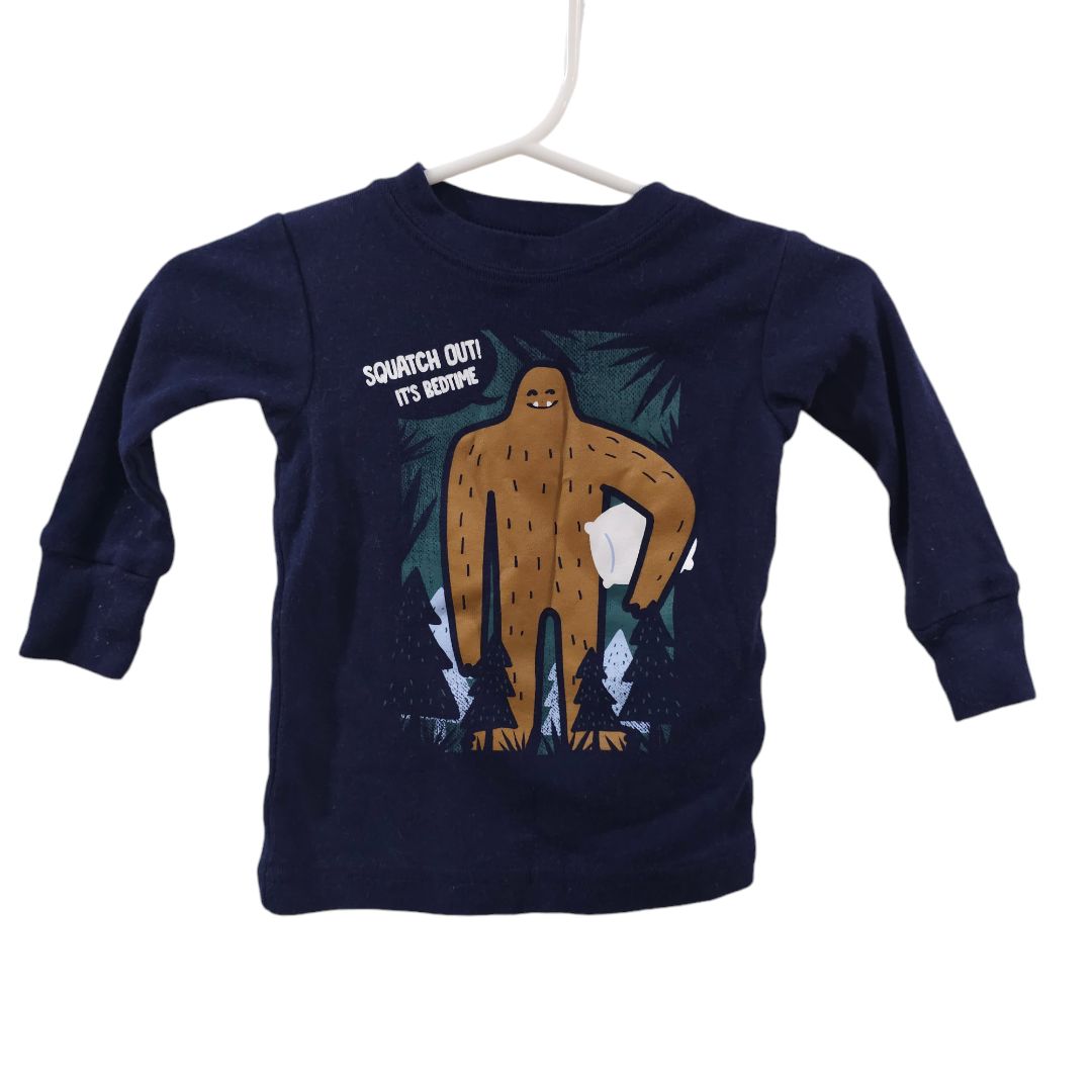 Carter's - Pijama de dos piezas Big Foot en color azul, 6 m