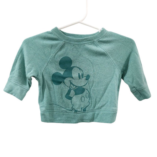 Conjunto de camisa y pantalón de manga larga de Mickey Mouse de Disney verde, para recién nacido, de Jumping Beans