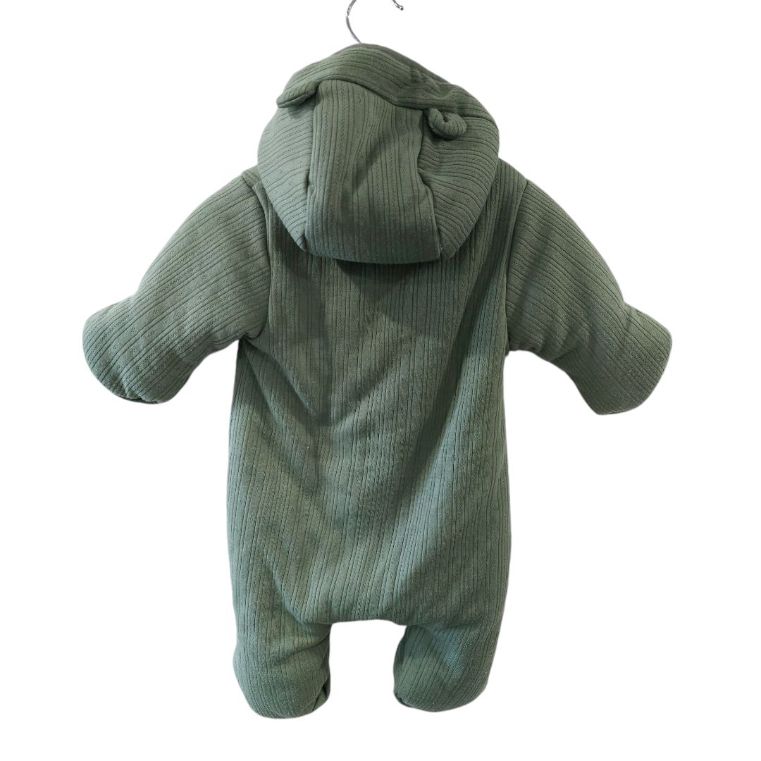 Wonder Nation - Green Baby Bear Fleece Lined Bunting, 0-3 m