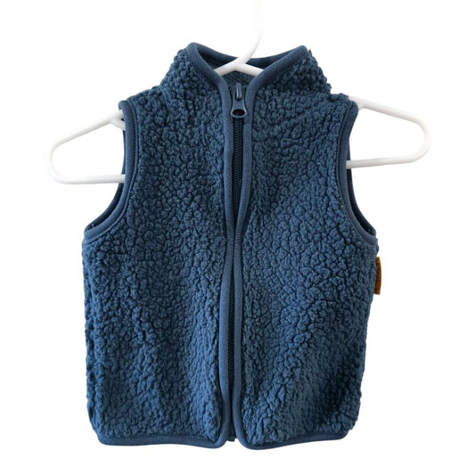 Lila & Jack - Blue Baby Boy's Sherpa Zip Vest, 6-9 m