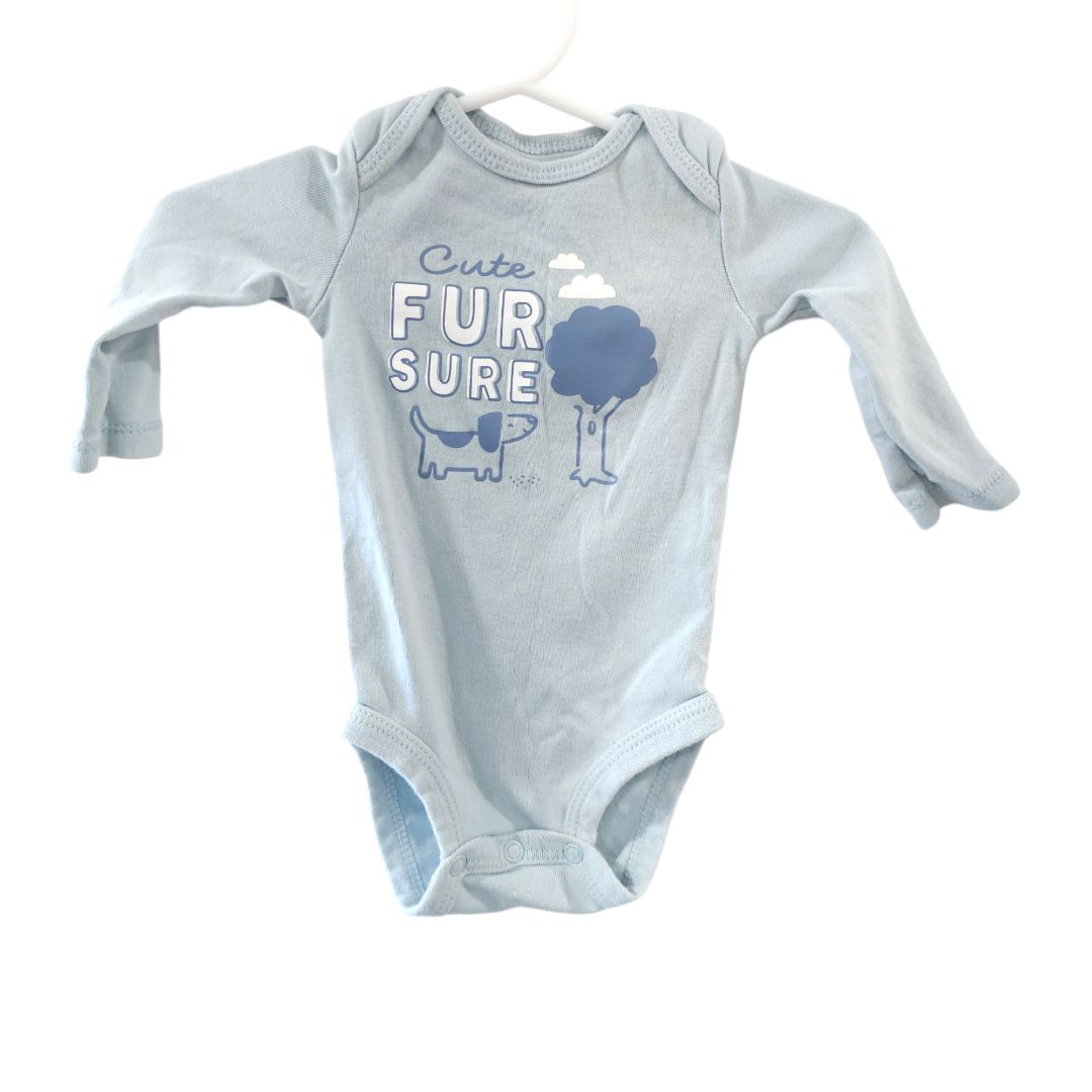 Carter's - Blue Puppy Long Sleeve Bodysuit and Striped Pants Set, 3 m