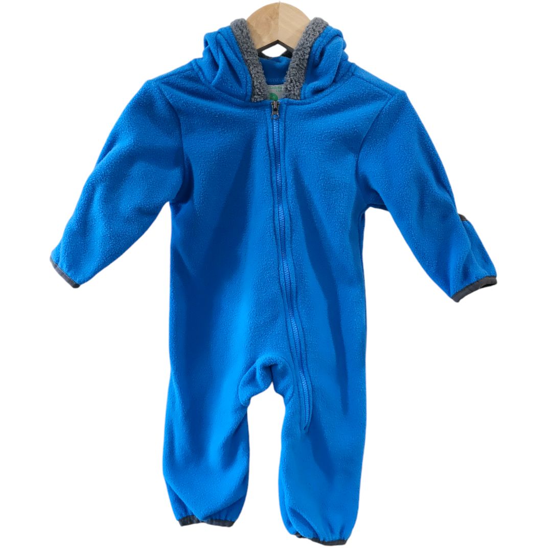 Cuddle Club - Blue Baby Boy Bear Fleece Bunting, 3-6 m