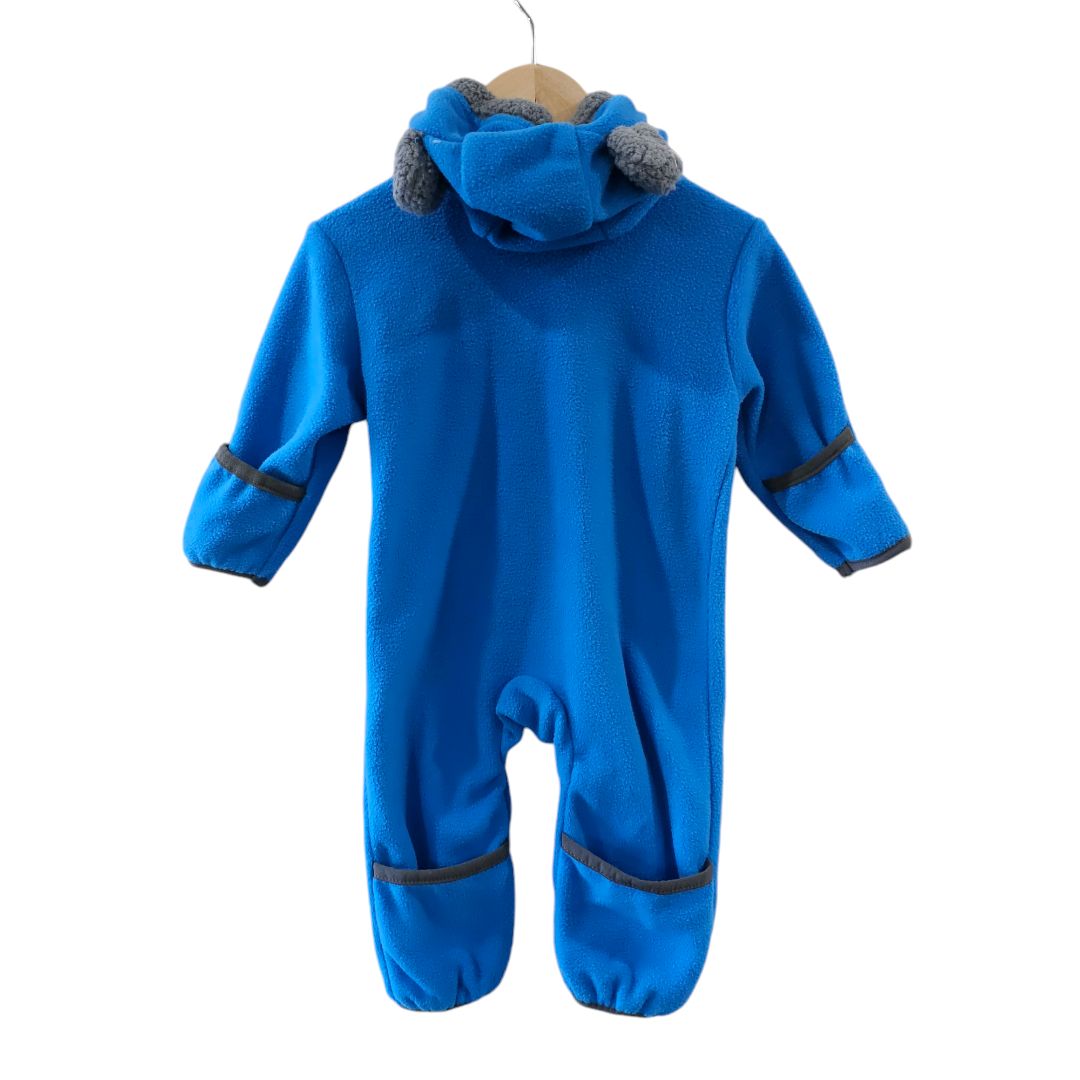 Cuddle Club - Blue Baby Boy Bear Fleece Bunting, 3-6 m