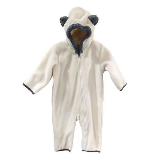 Columbia - Banderín de vellón con osito de peluche beige, 3-6 m