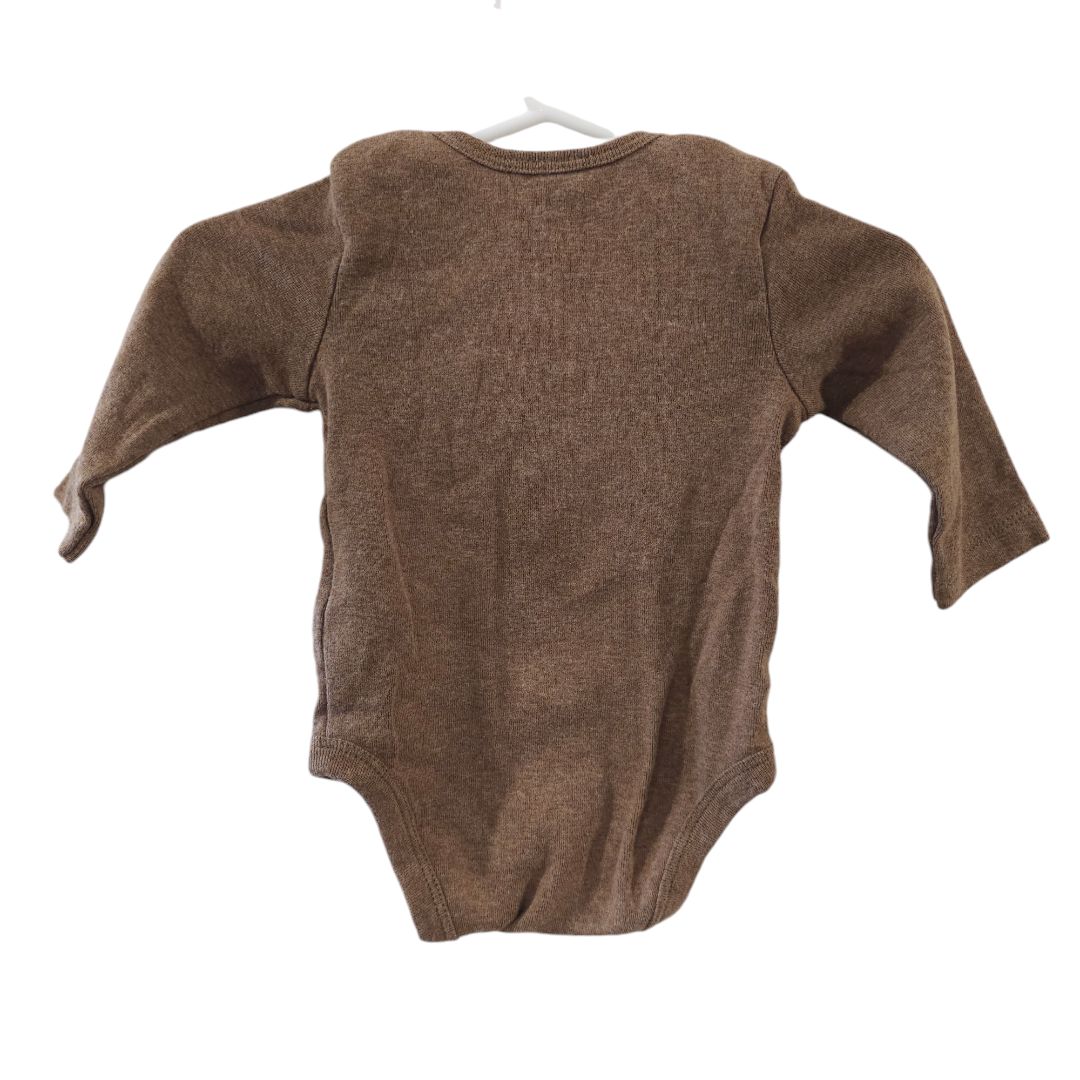 Carter's - Brown Long Sleeve Football Bodysuit, 3 m