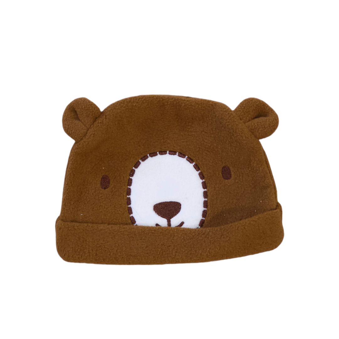 Mon Cheri Baby - Pijama con pies y gorro de animales del bosque de polar marrón, 0-3 m