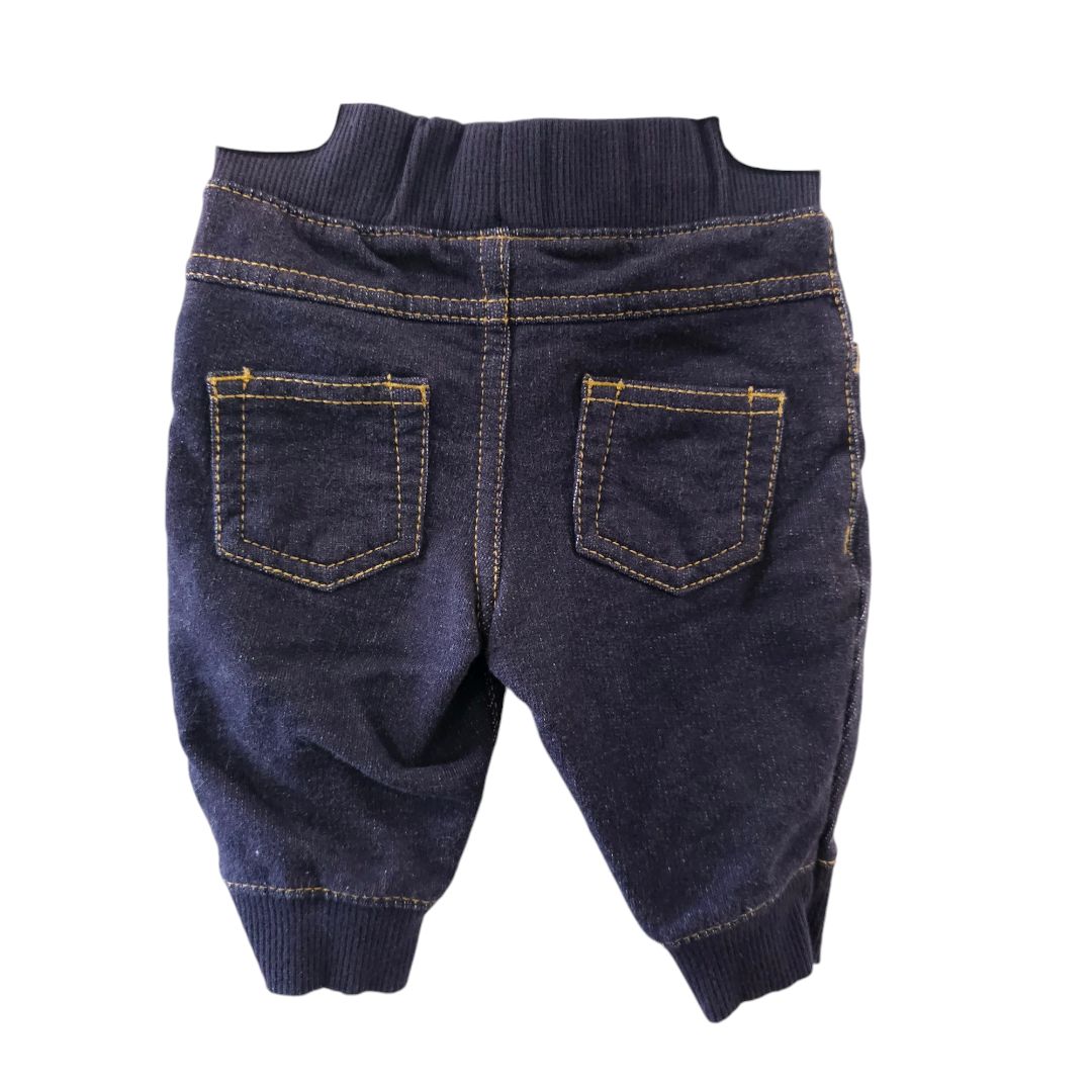 Carter's - Pantalones de mezclilla sintética azul sin cierres, 3 m