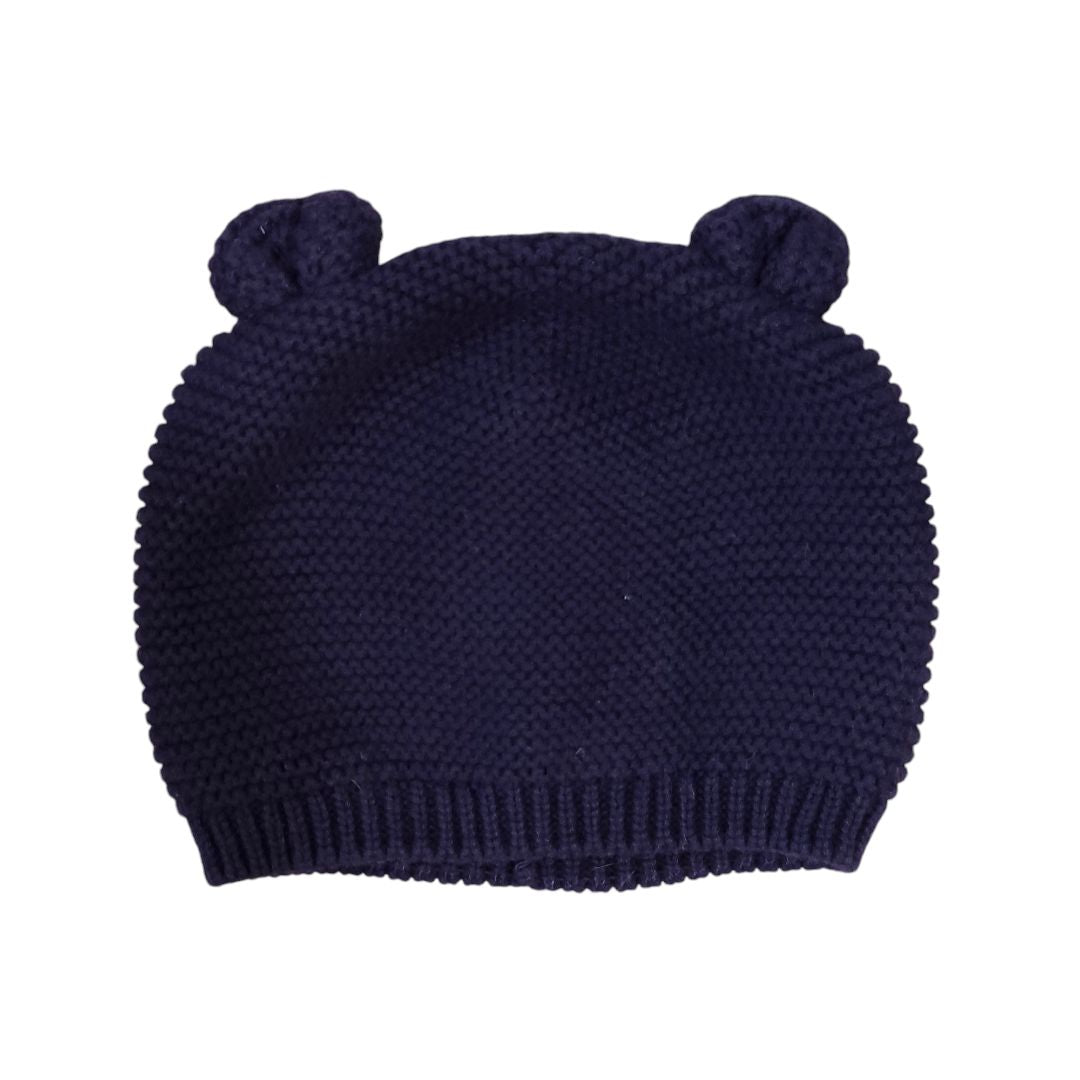 Gap - Gorro de liga con orejas de oso azul, 6-12 m