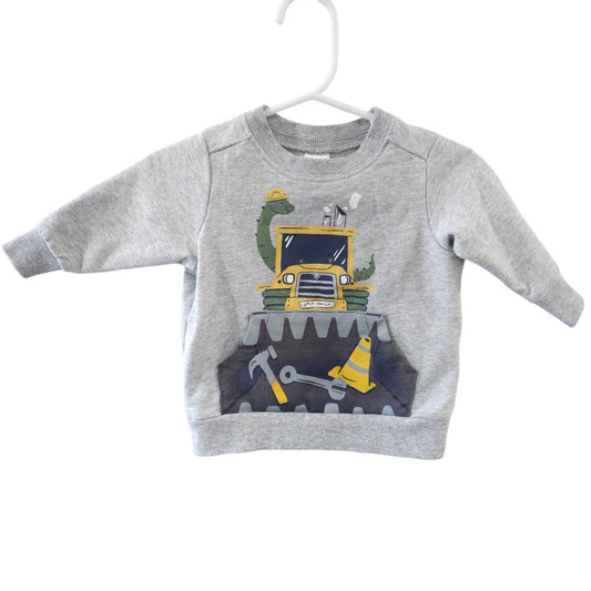 Carter's - Gray Bulldozer Dinosaur Sweater and Pants Set, 3 m