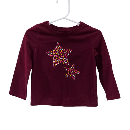 Cat & Jack - Red Long Sleeve Stars and Long Pant Set, 18 m