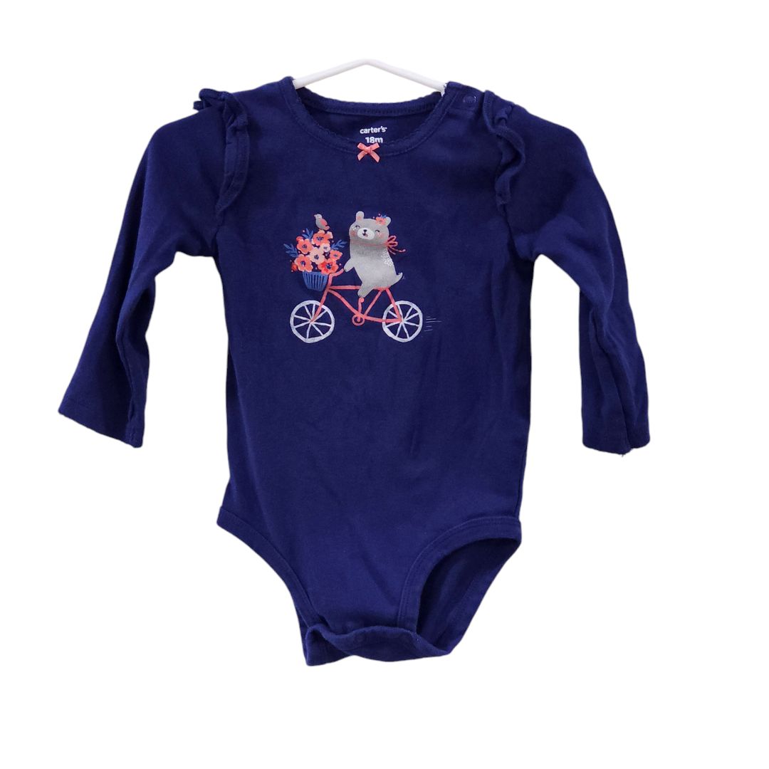 Carter's - Blue and Pink Long Sleeve Bodysuit and  Floral Pant Set, 18 m