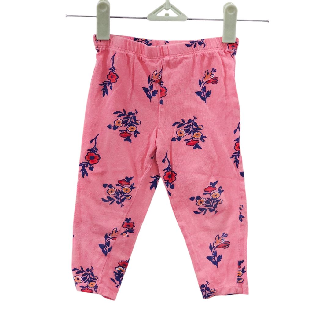 Carter's - Conjunto de body de manga larga y pantalón con estampado floral en azul y rosa, 18 m