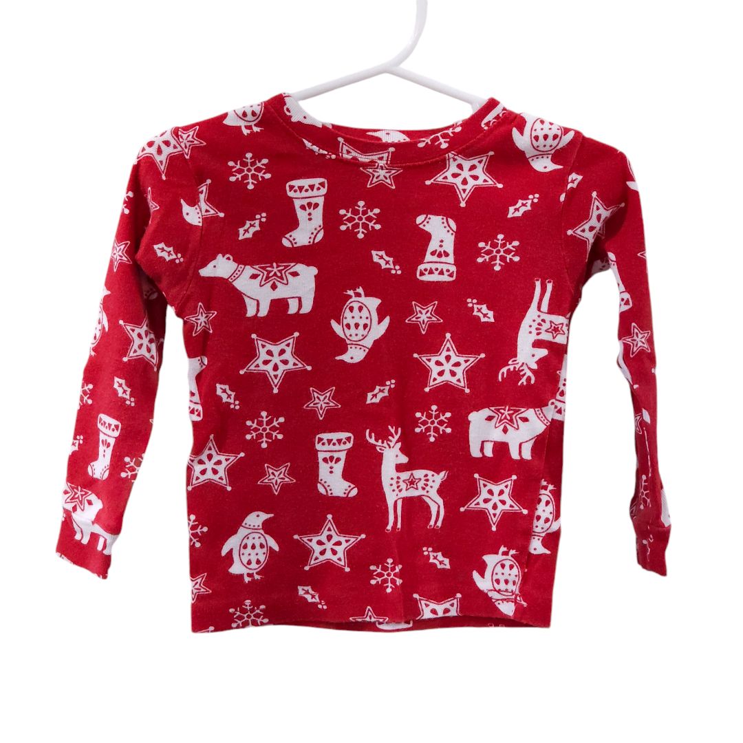 Carter's - Pijama con estampado festivo rojo, 24 m