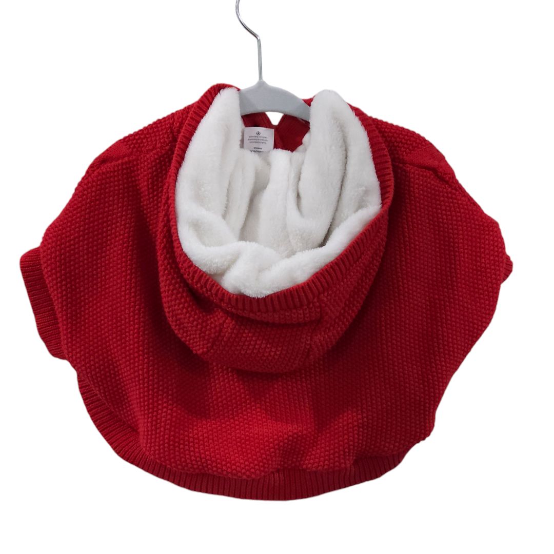 Carter's - Red Hooded Sweater Cape Shawl, 9 m