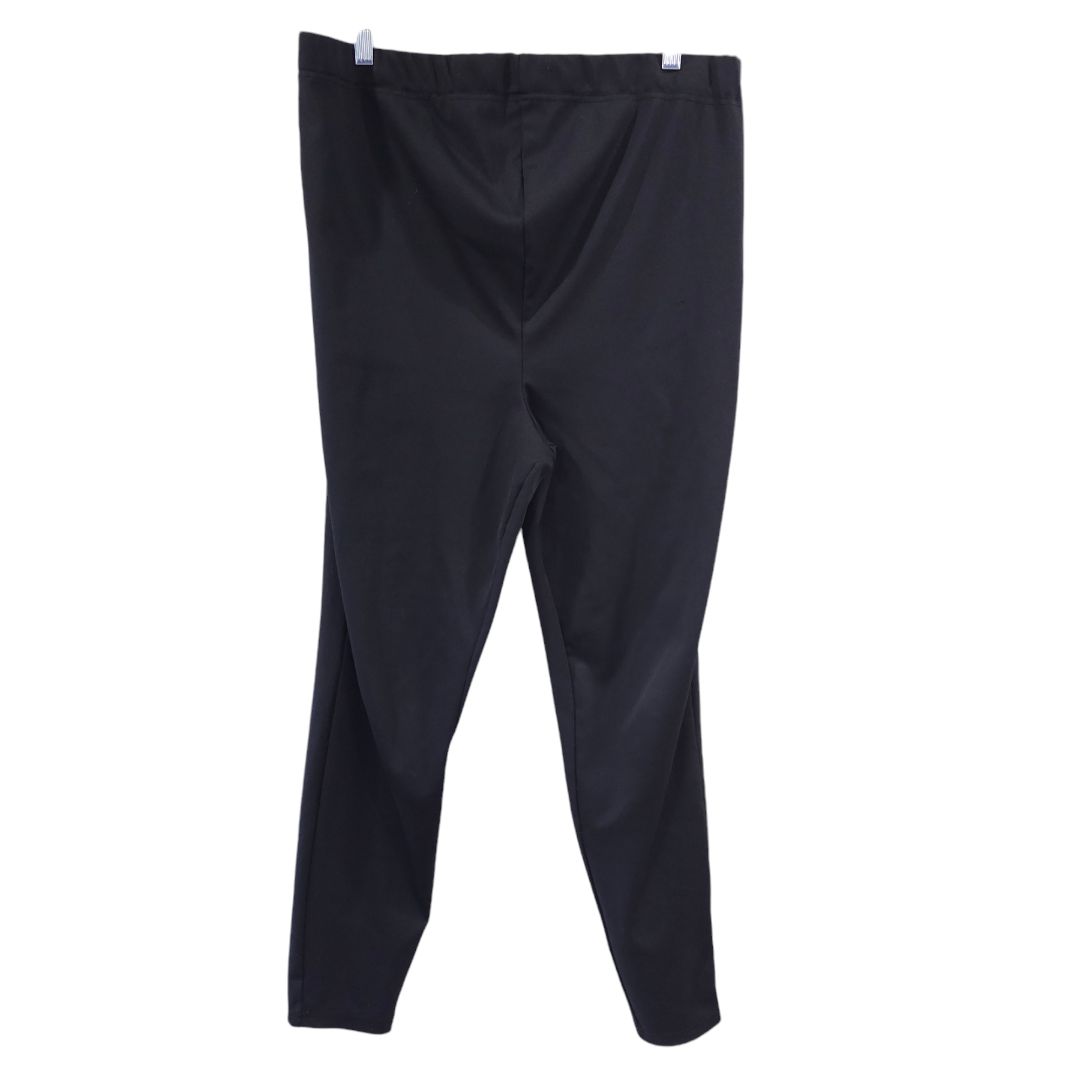 Shein - Pantalones casuales o de trabajo negros con bolsillos laterales, talla L