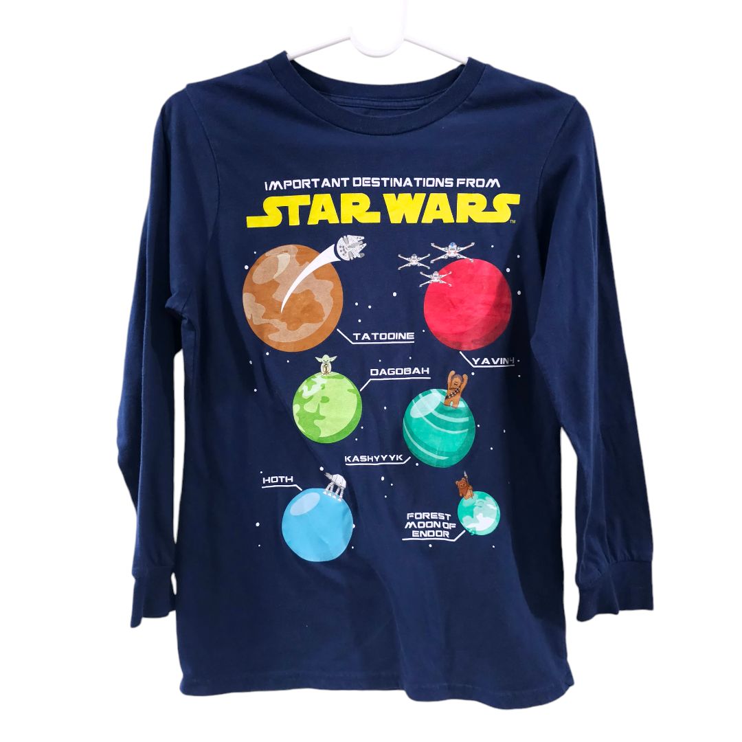 Star Wars - Camisa de manga larga azul, talla XL