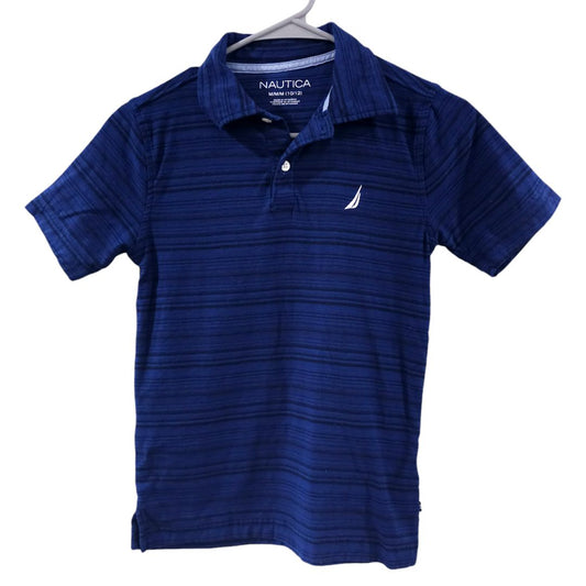 Nautica - Blue Striped Polo Shirt, 10/12