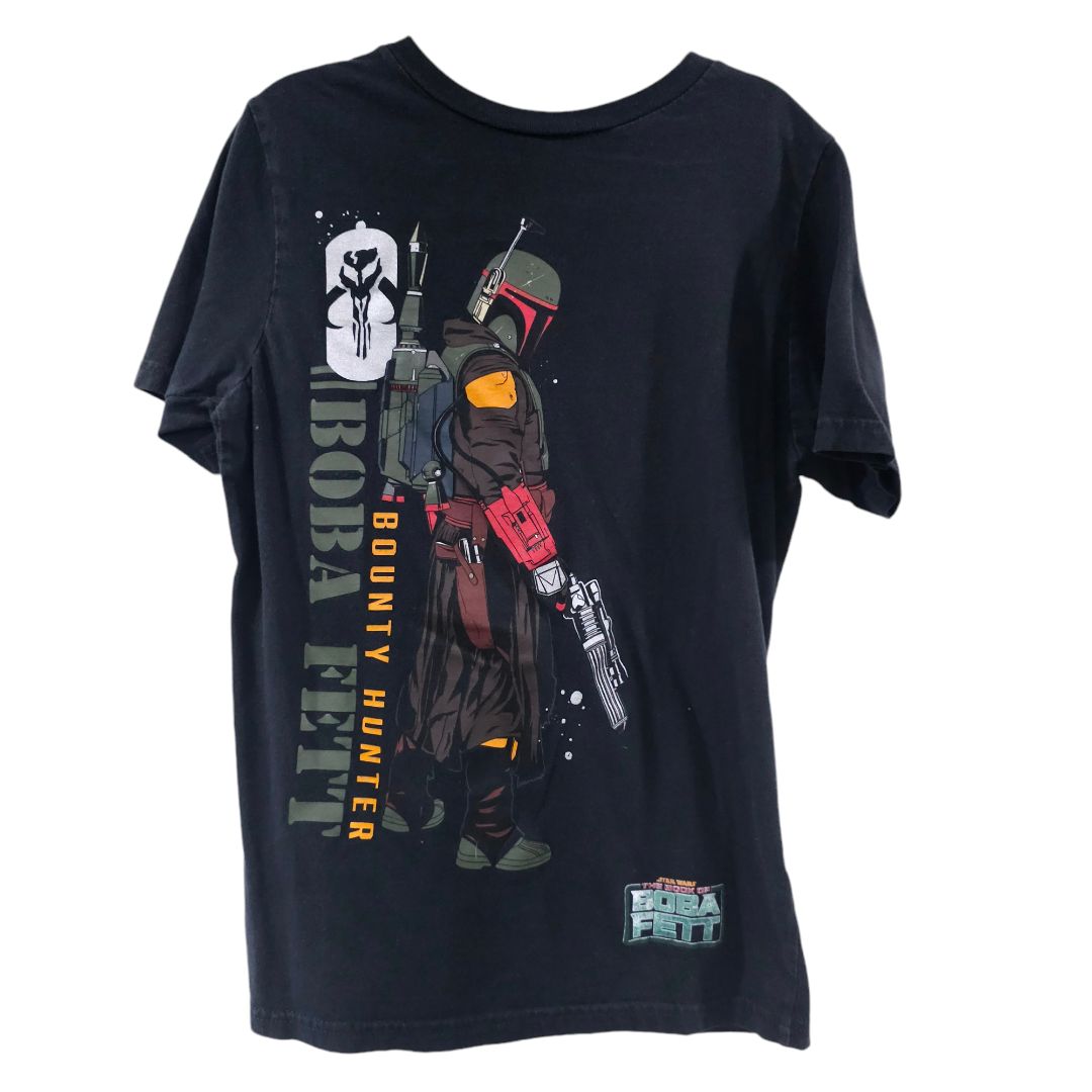 Disney - Black Star Wars Boba Fett T-Shirt, 10/12