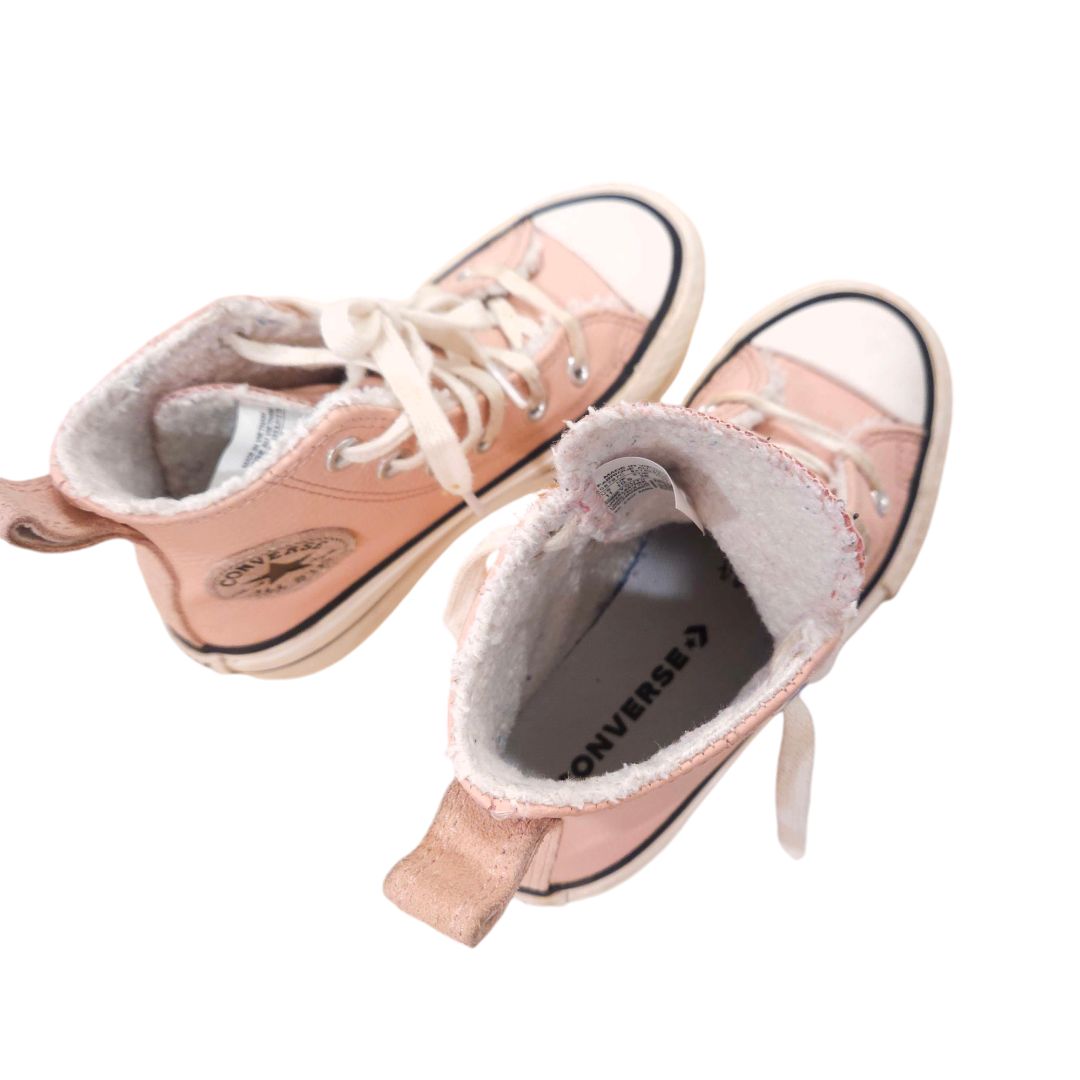 Converse - Chuck Taylor rosa con forro polar, 11