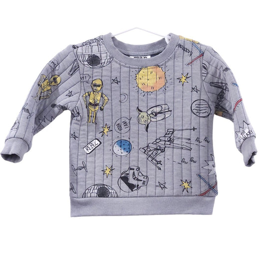 Star Wars - Gray Star Wars Quilted Sweatshirt and Pants Set, 12 m