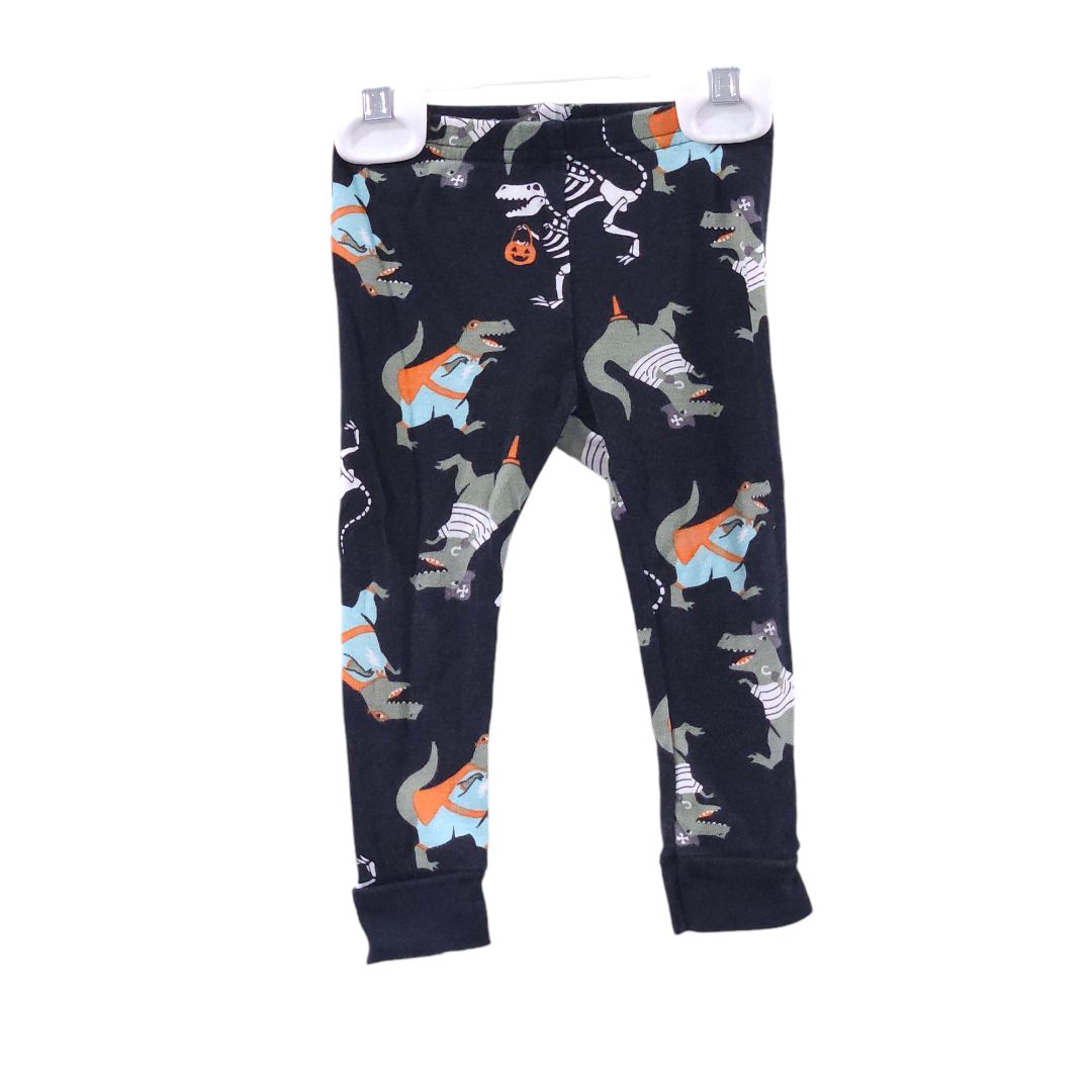 Carter's - Pijama de Halloween de dinosaurios negros, 12 m