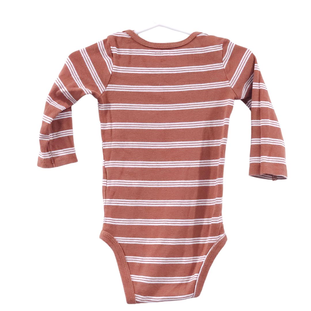 Carter's - Brown 3 pack Long Sleeve bodysuits, 12 m