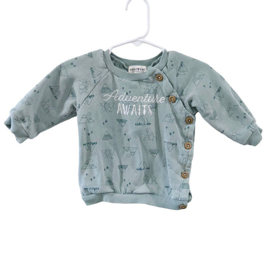 Rabbit and Bear - Blue "Adventure Awaits" Sweater and Jogger Pants Set, 18 m