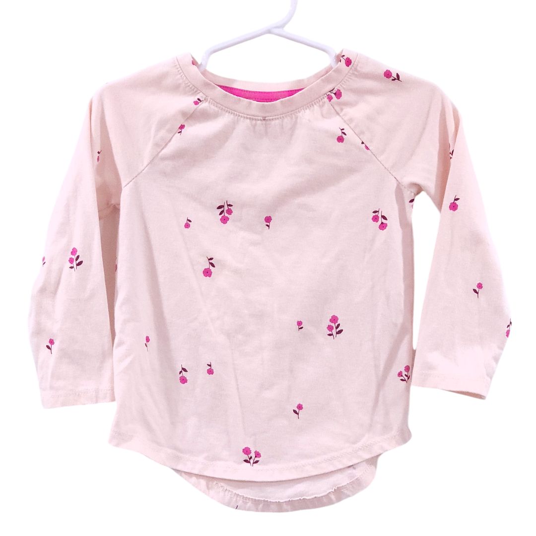 Camiseta Cat &amp; Jack con flores rosas, 2T