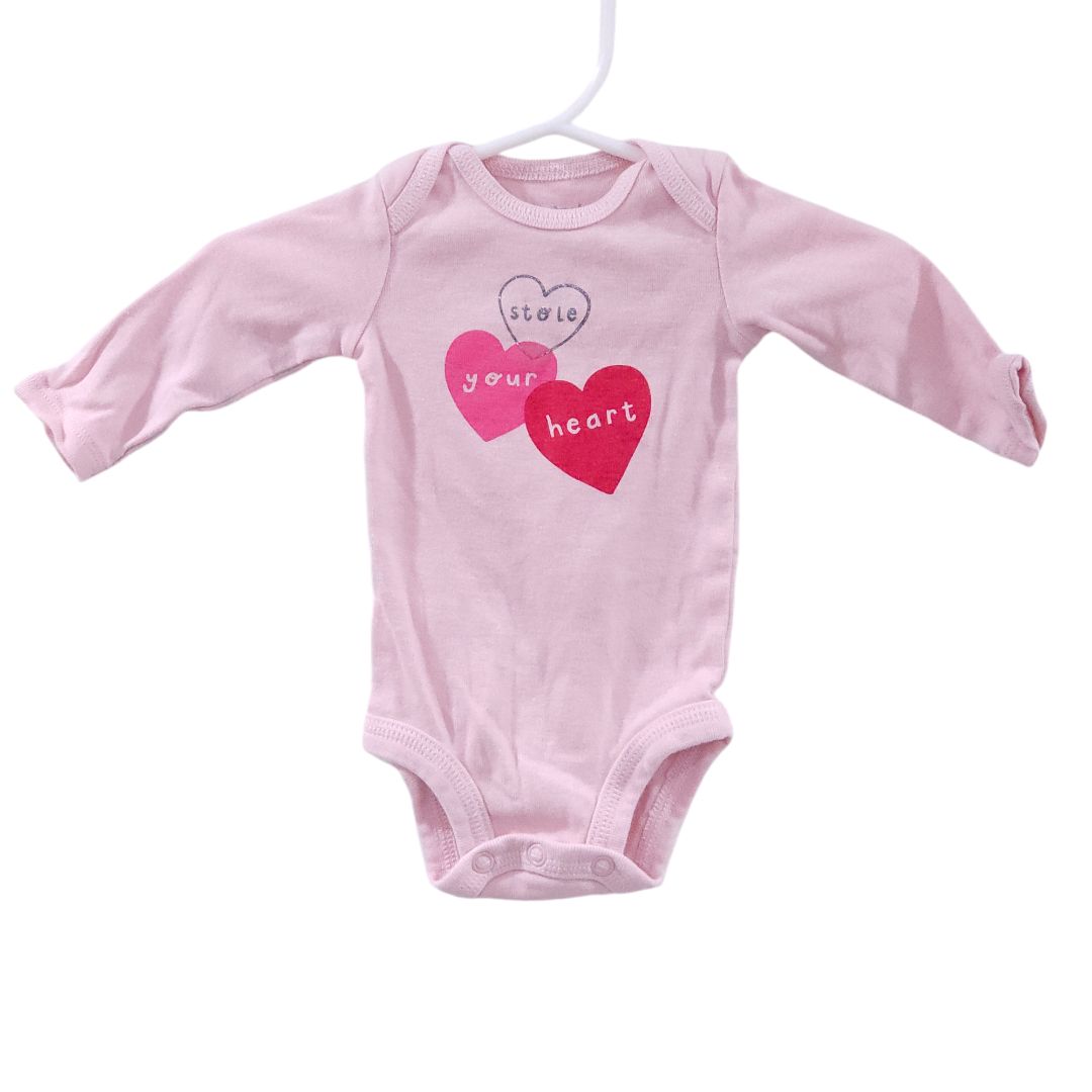 Carter's - Pink "Stole Your Heart" Long Sleeve and Pant Set, Newborn