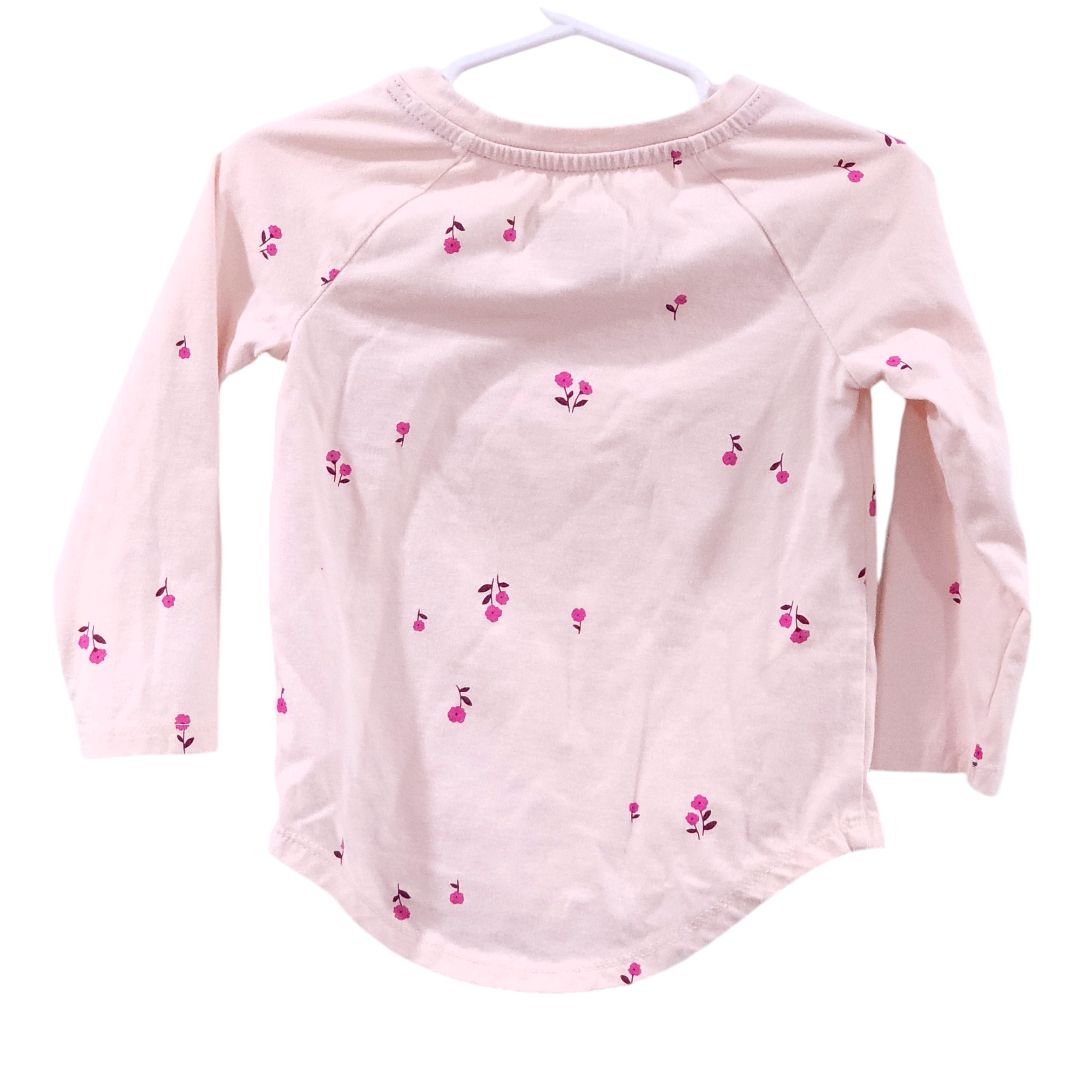 Camiseta Cat &amp; Jack con flores rosas, 2T