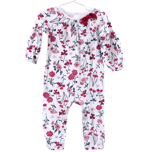 Just One You - White and Red Floral Jumpsuit, 18 m